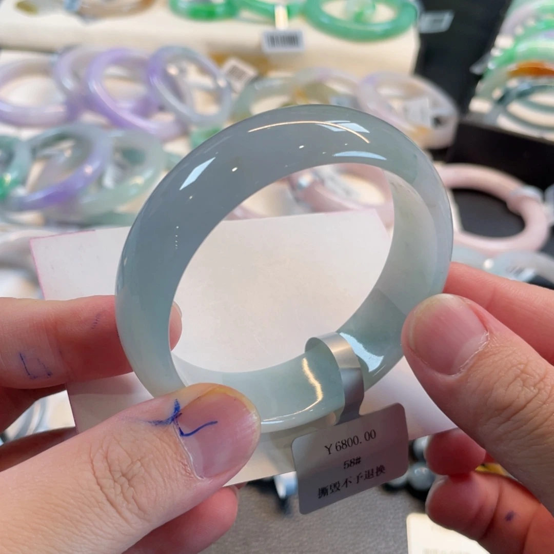 未镶嵌手镯翡翠59正圈 轮胎