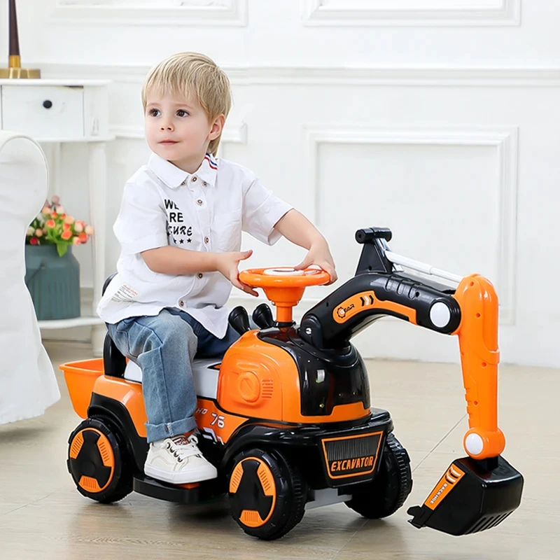 【国潮玩具】挖掘机2-6岁儿童大挖机玩具车可坐人工程车挖沙挖土