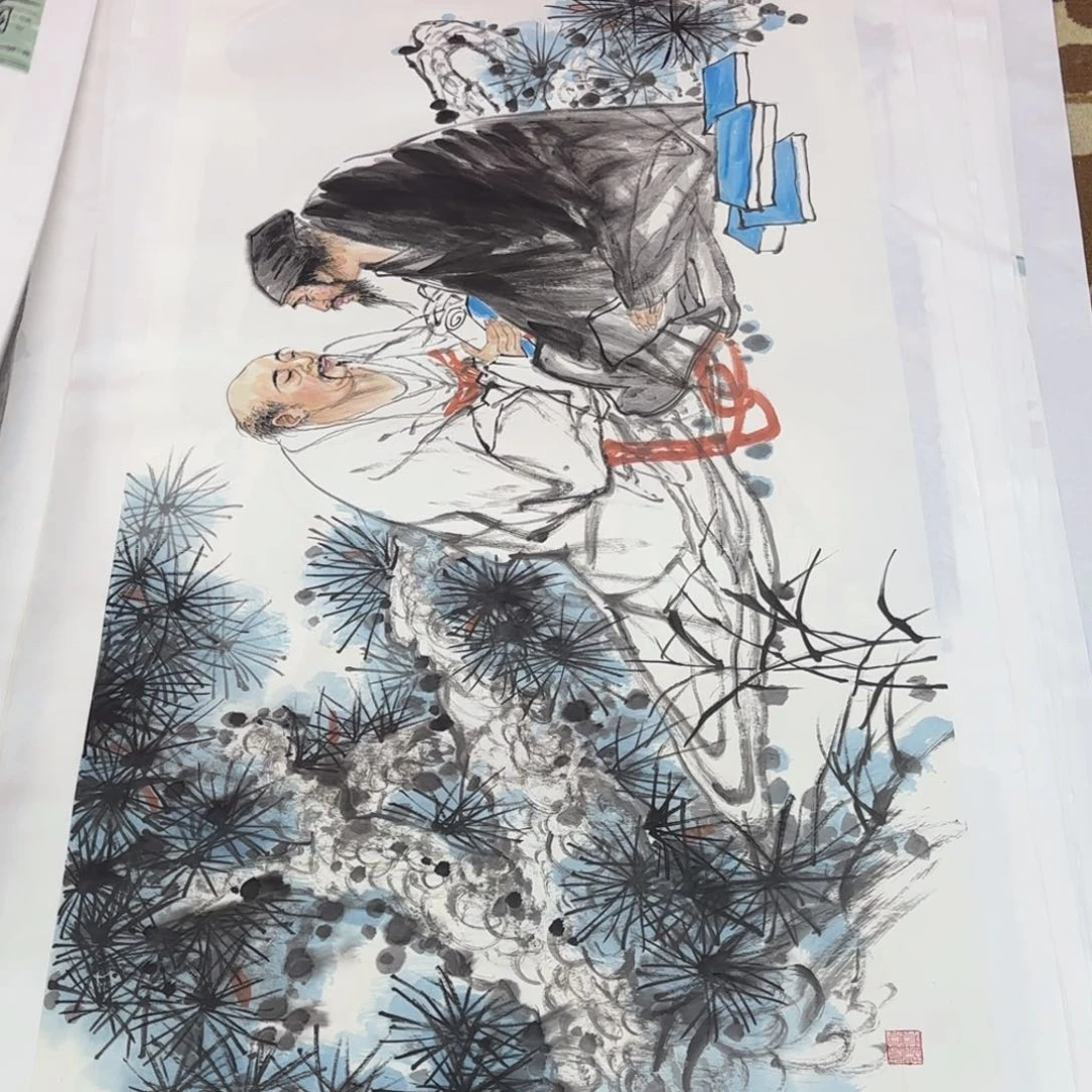 逍***游国画李志朝四尺童