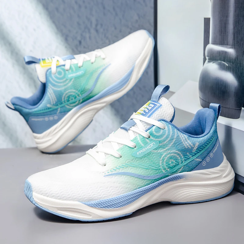 男女同款鱼丝网面跑步运动鞋时尚百搭休闲学生鞋子网红直播热卖款