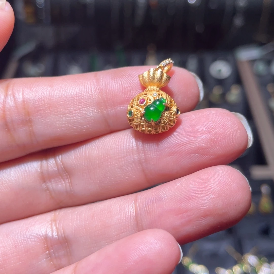 翡翠银S925镶嵌颈饰