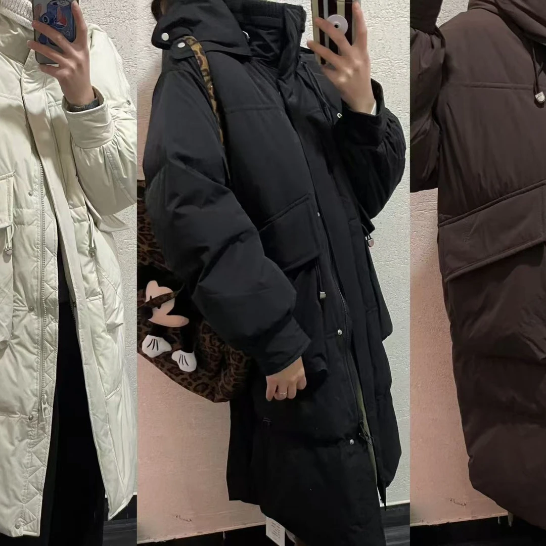 【 雨•美 推荐 】5016韩版百搭大口袋长款棉服