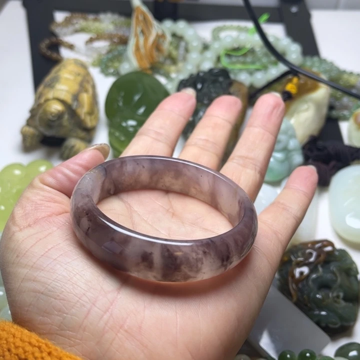 石英质玉（金丝玉）未镶嵌手镯