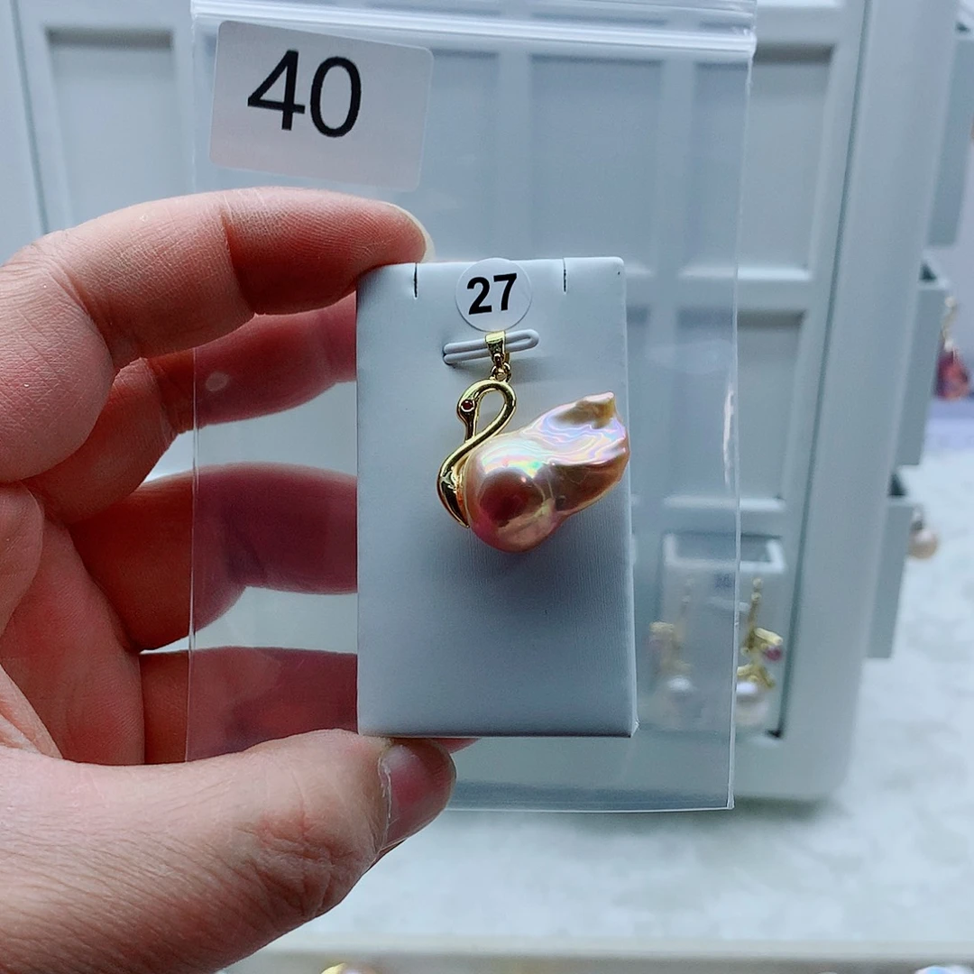 淡水珍珠吊坠(不含链)合金