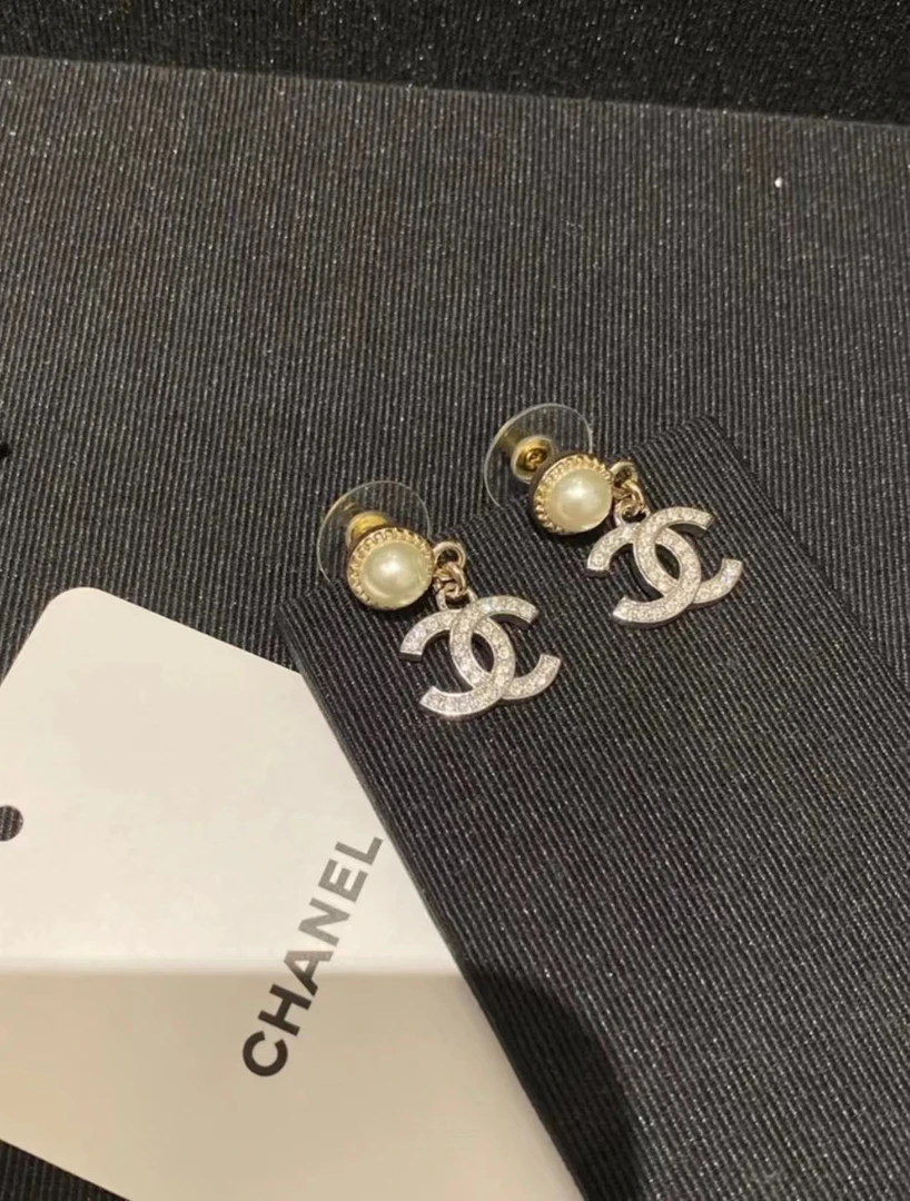 99新 Chanel/香奈儿 24K 珍珠双C耳钉 14204441