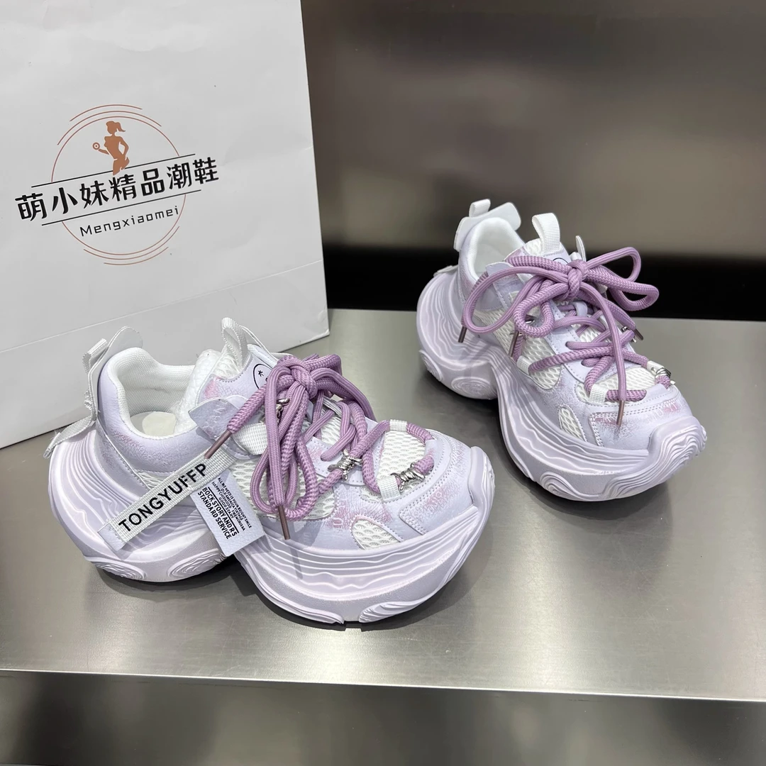 zxx摇摇底原单品质老爹鞋2025年春季新款女鞋四季网面炸街款潮鞋