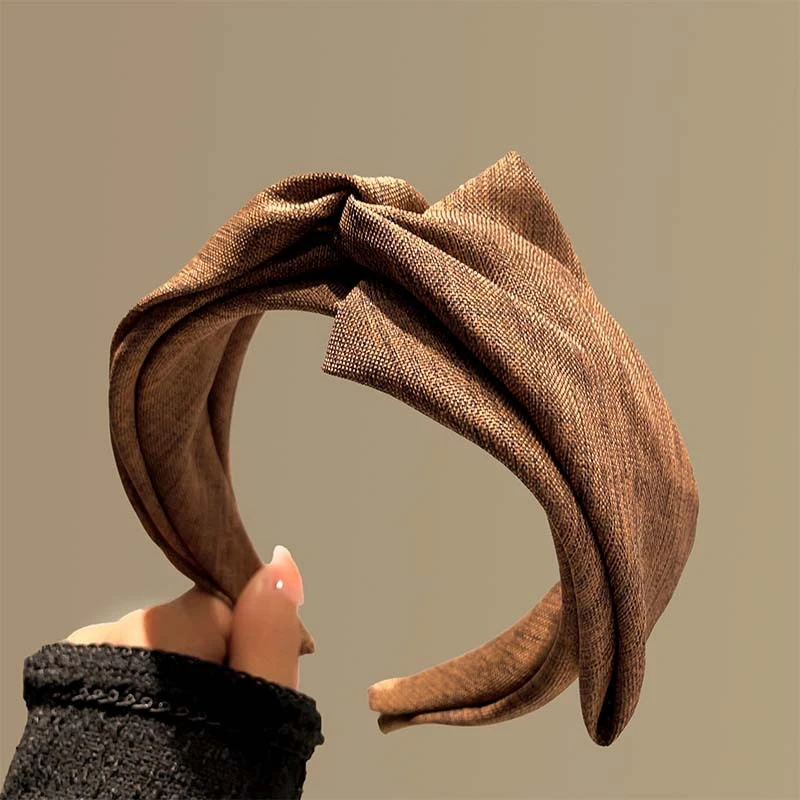 头饰发饰网红洗脸新款宽边发箍头箍女高级感复古针织百搭发箍可爱