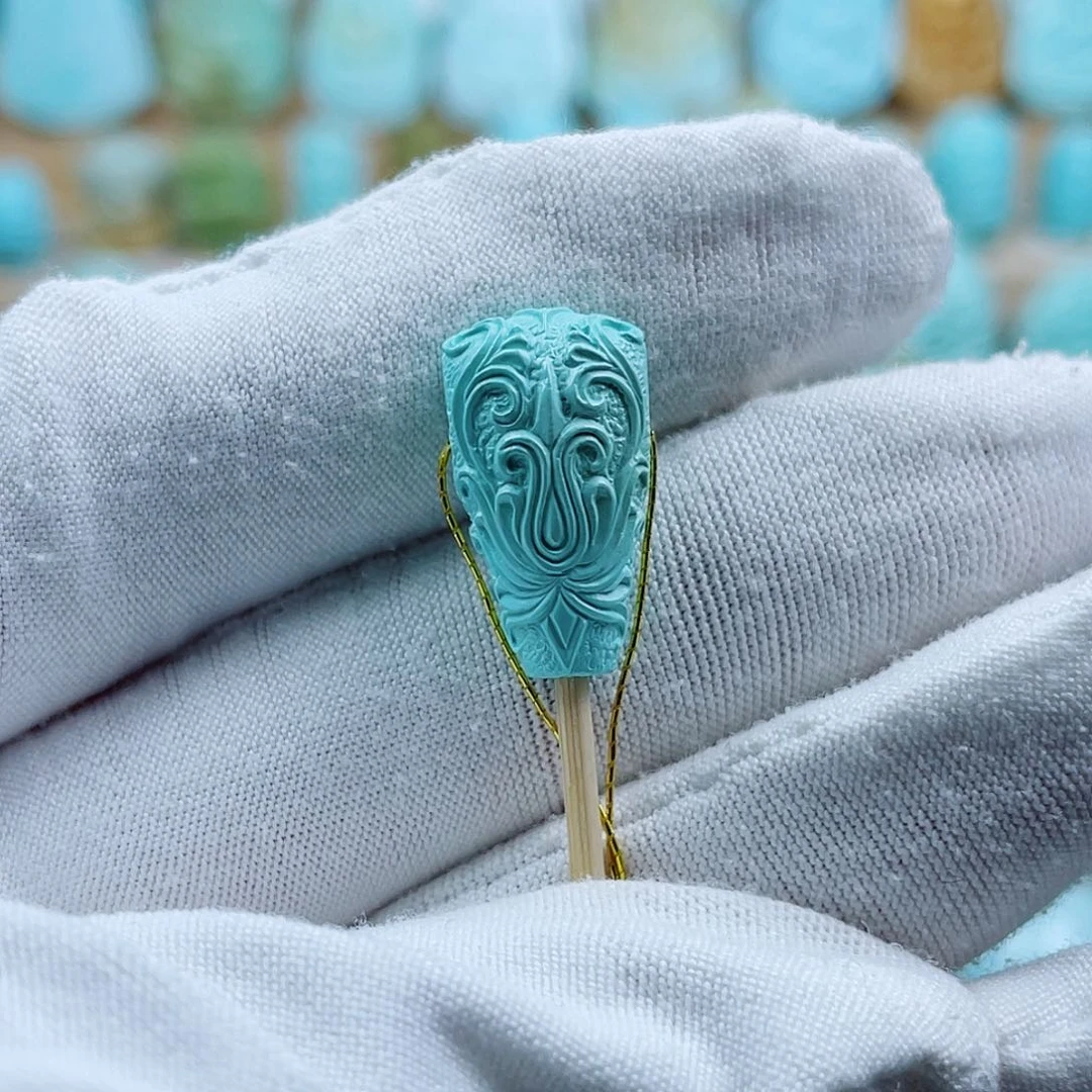 未镶嵌绿松石珠宝奇石10mm