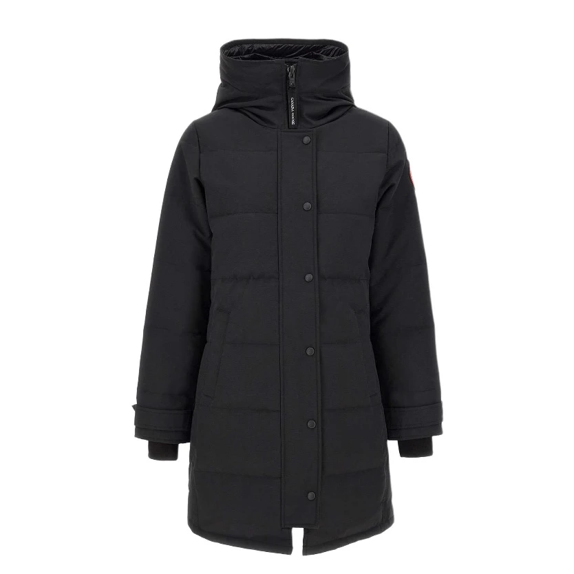 99新 CANADA GOOSE /L码/黑色女款派克羽绒服