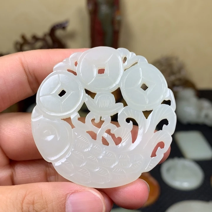 和田玉未镶嵌挂件