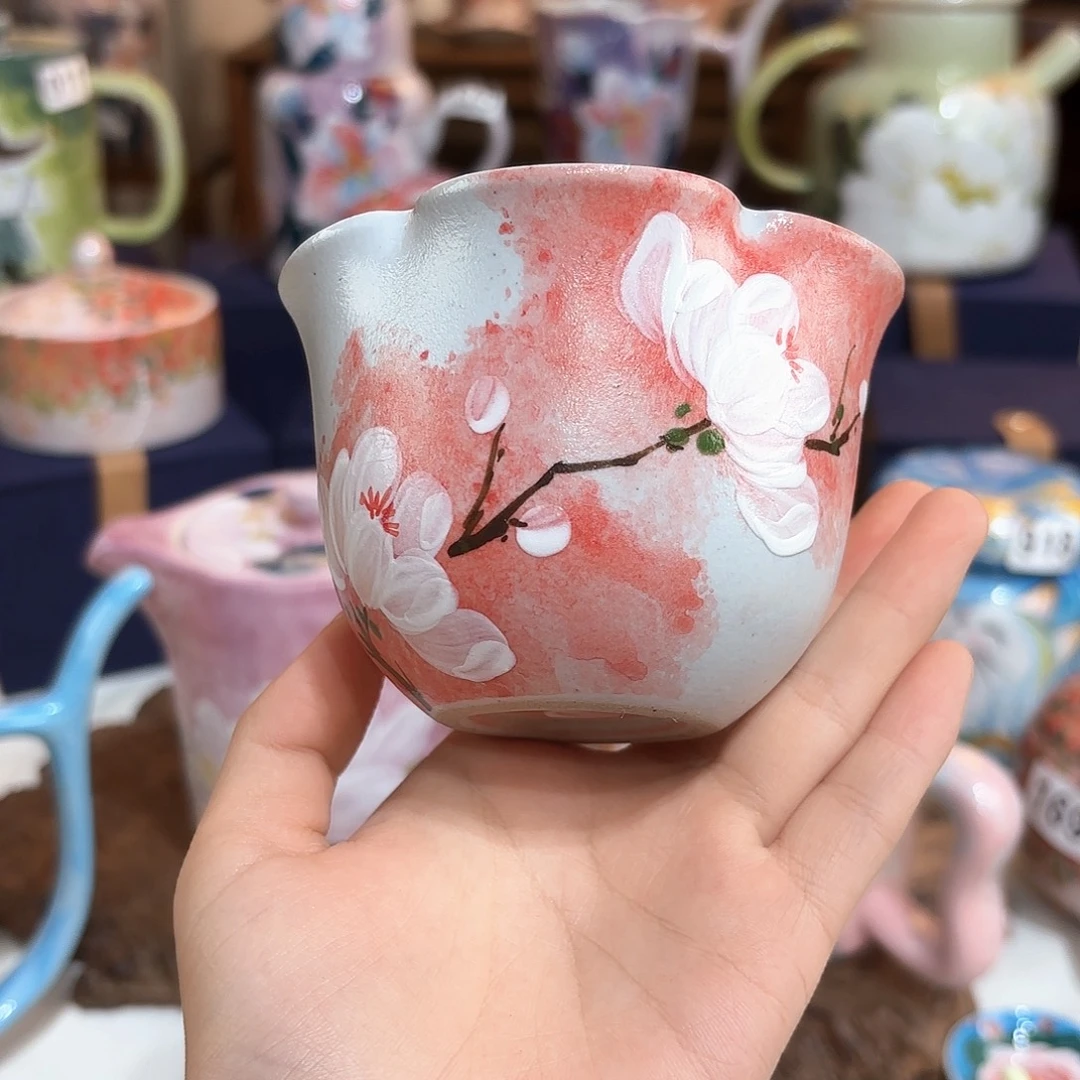 景德镇手绘高温釉下彩陶瓷茶具