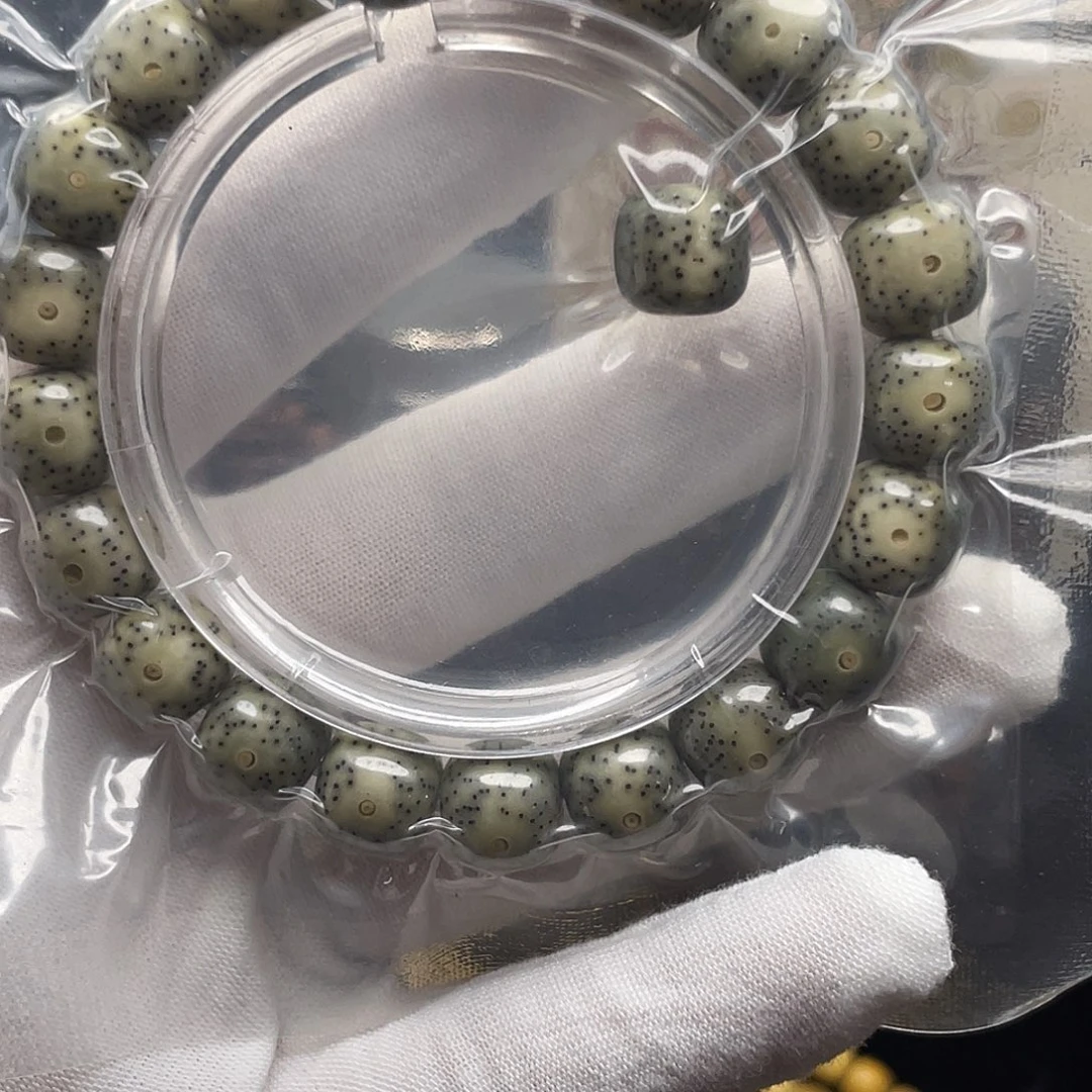 手串星月菩提10×11石玉糯冰老型