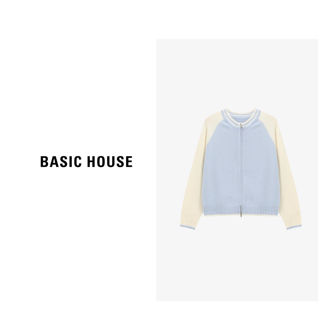 Basic House/百家好初秋多巴胺纯欲慵懒风针织衫-B0625B5KCD2