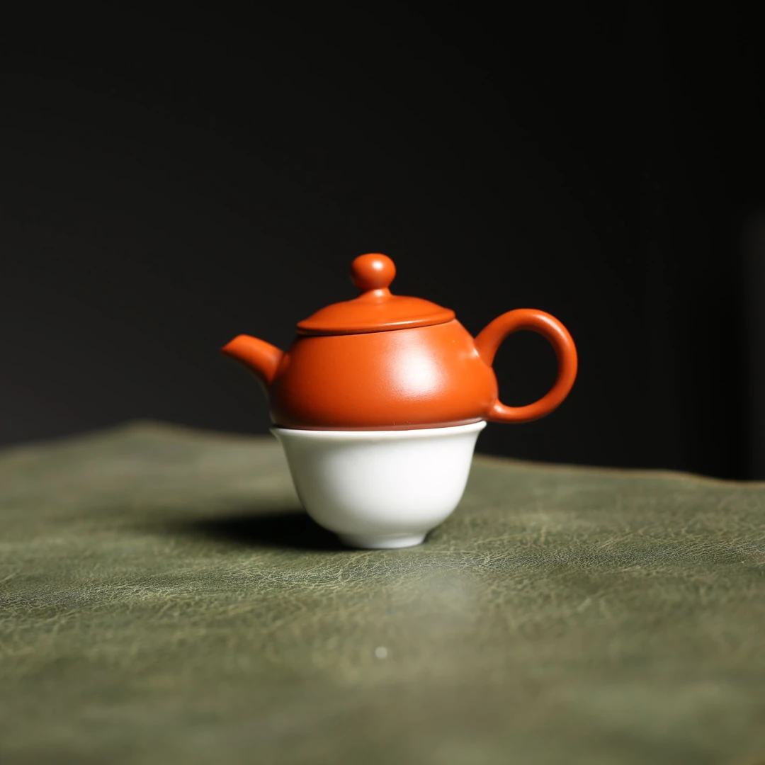 朱泥壶潮州工夫茶具小容量35CC一壶一杯孤老壶家用