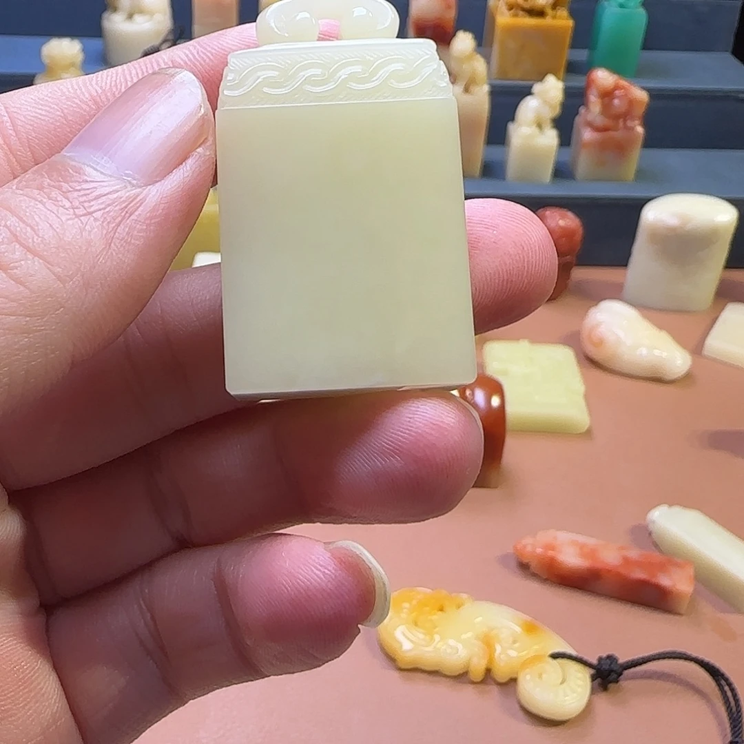 冰***封寿山石印石福建寿山石