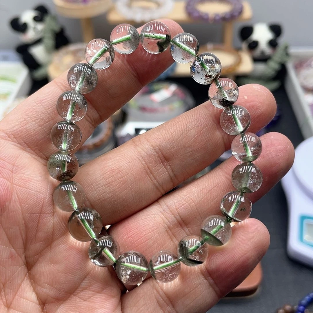 水晶手链未镶嵌绿幽灵半盆型