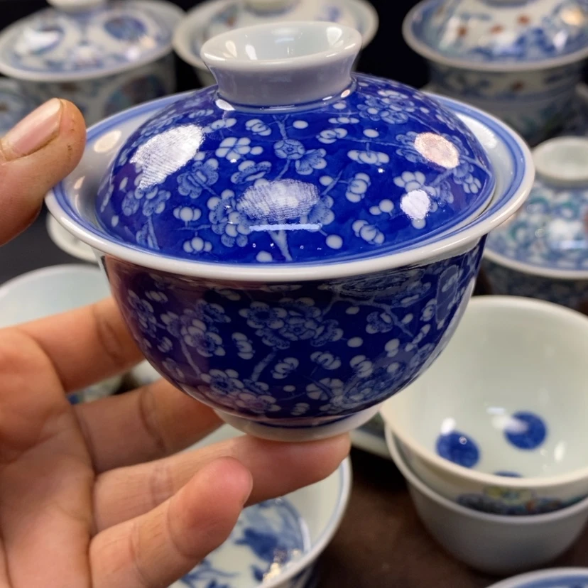 【闪购商品】景德镇青花瓷盖碗
