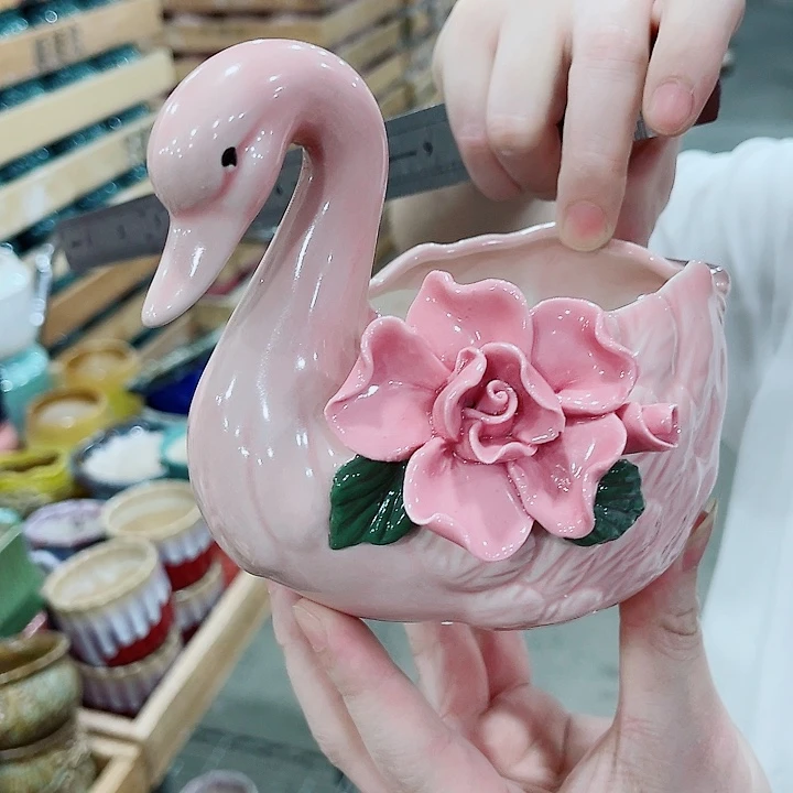 有孔，凑10元包邮陶瓷花盆发货！