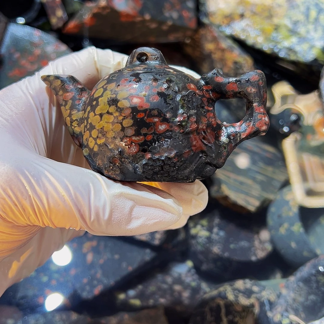 梅花玉鱼缸石茶周边微瑕不退不换