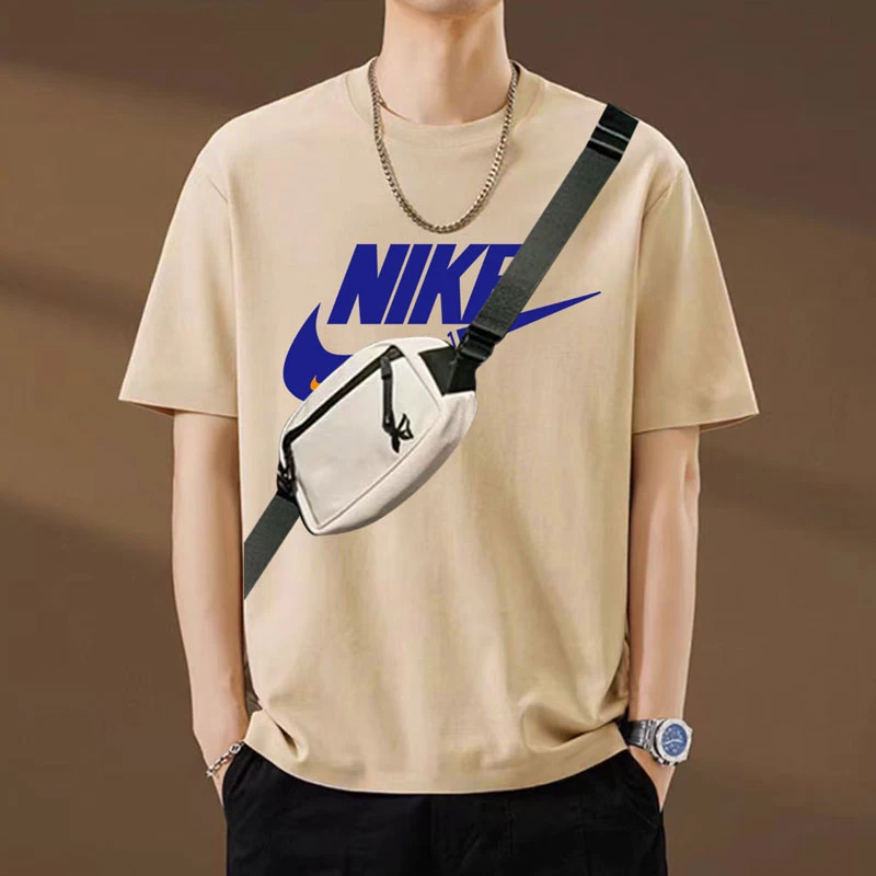 男女同款潮流短袖百搭夏季宽松圆领时尚帅气男士休闲圆领上衣