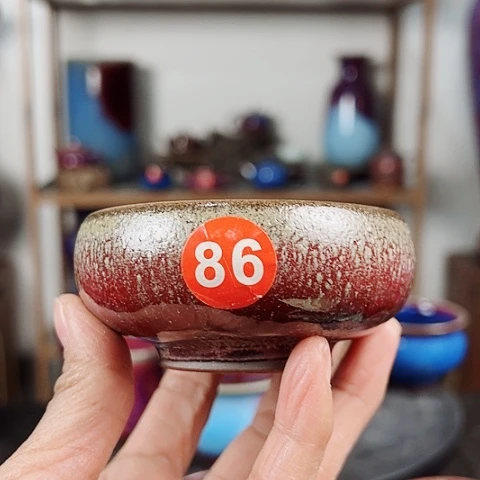 杯千*。原矿釉手工制作钧瓷