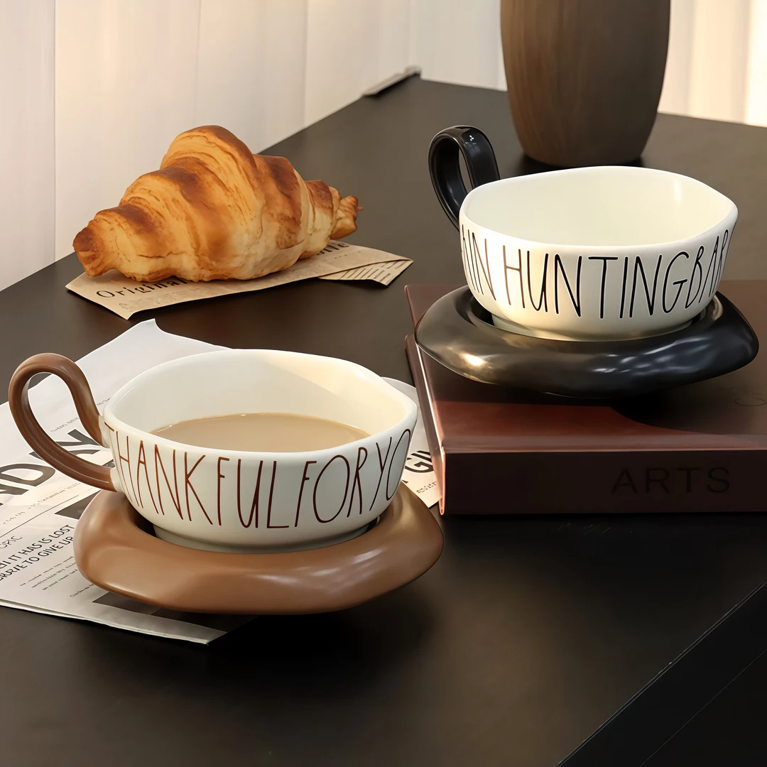 金卡佰陶瓷咖啡杯精致情侣对杯2025新款中古风生日礼物早餐马克杯