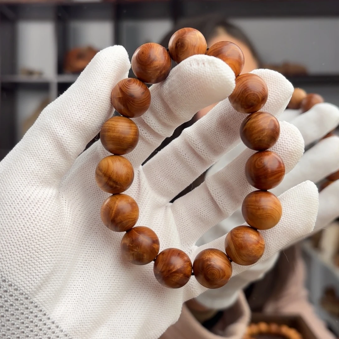 柏木（崖柏）手串/手链 1.5乱纹闪电甜香龙胆包