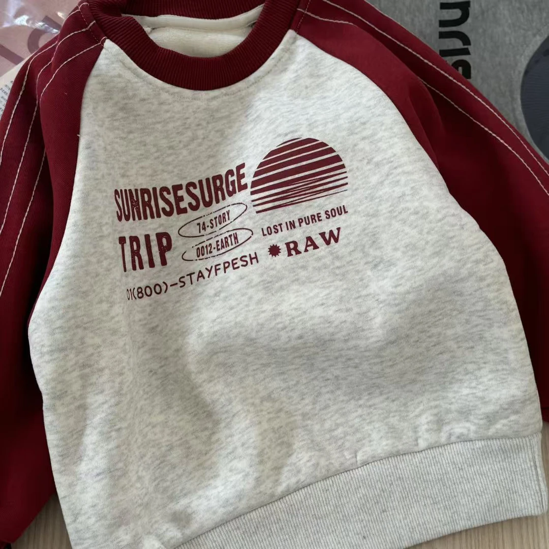 英文卫衣亲子装[通用链接]上衣以直播为准