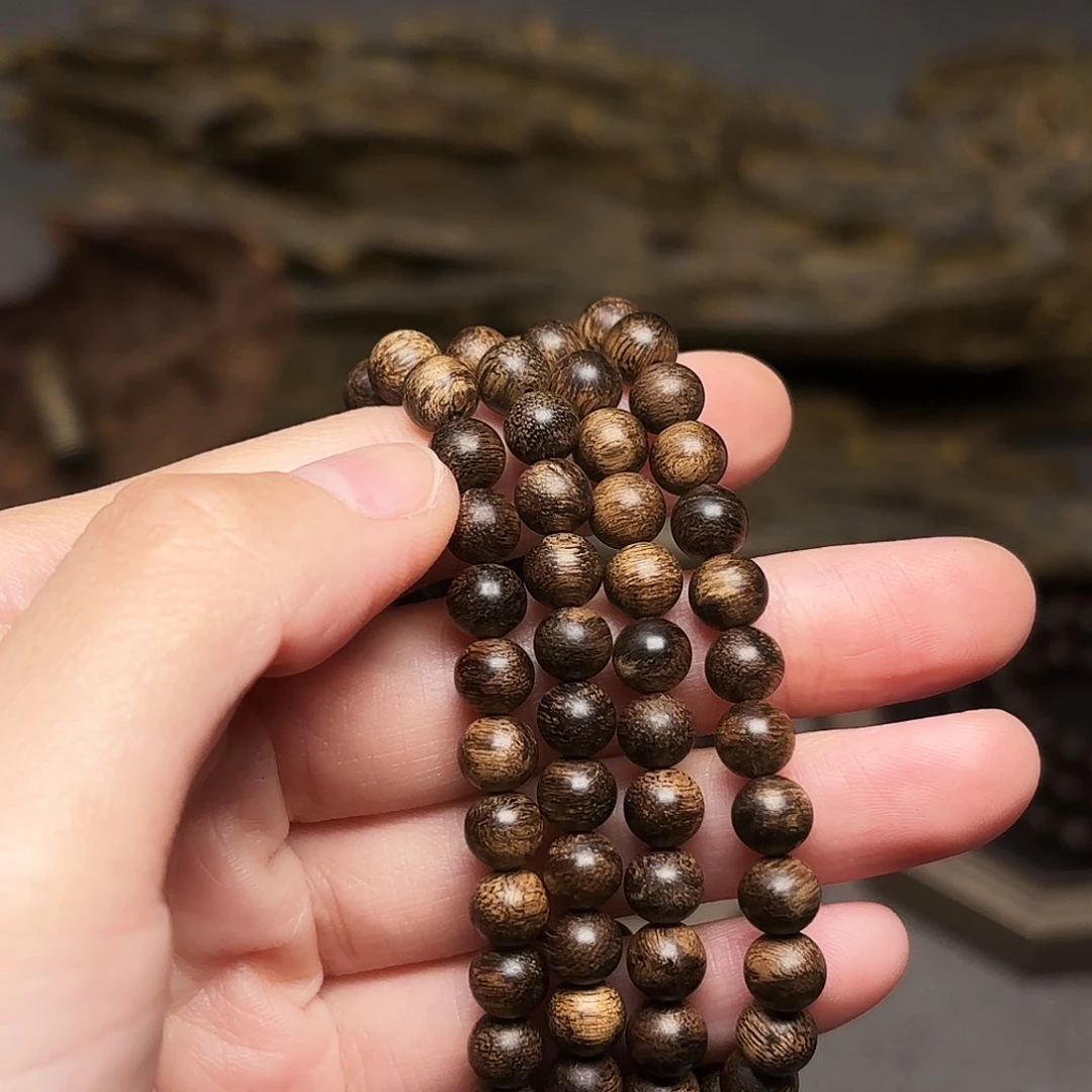 手串沉香越南芽庄白棋楠星空料限量款0.6×108