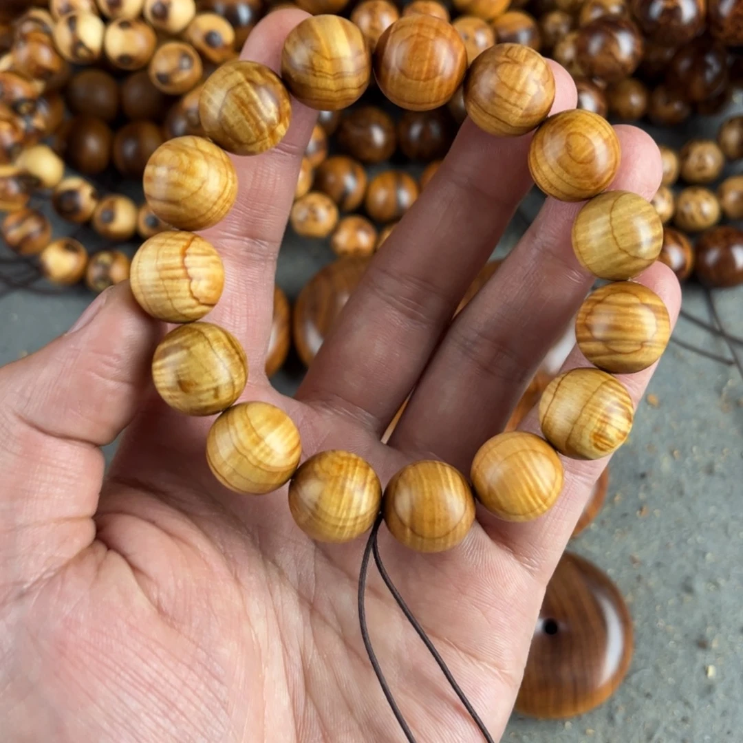 柏木（崖柏）手串/手链1.5爆满水波