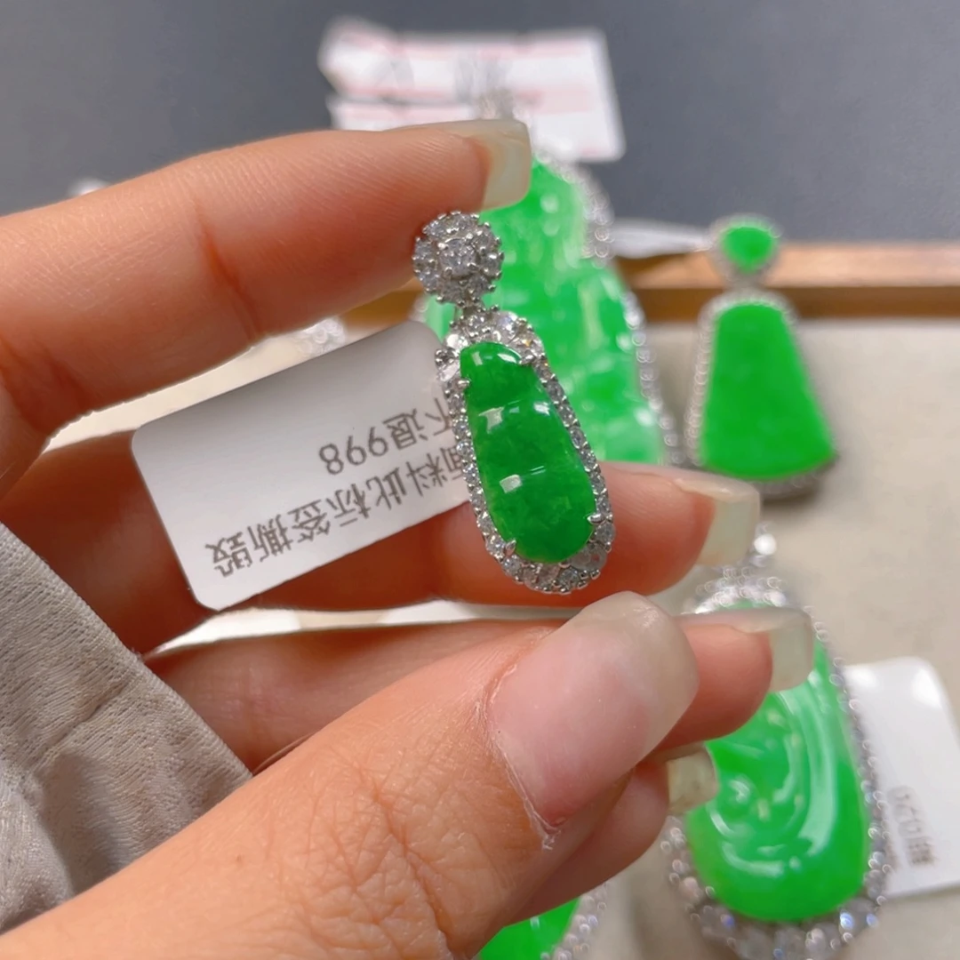 翡翠银S925镶嵌吊坠(不含链)