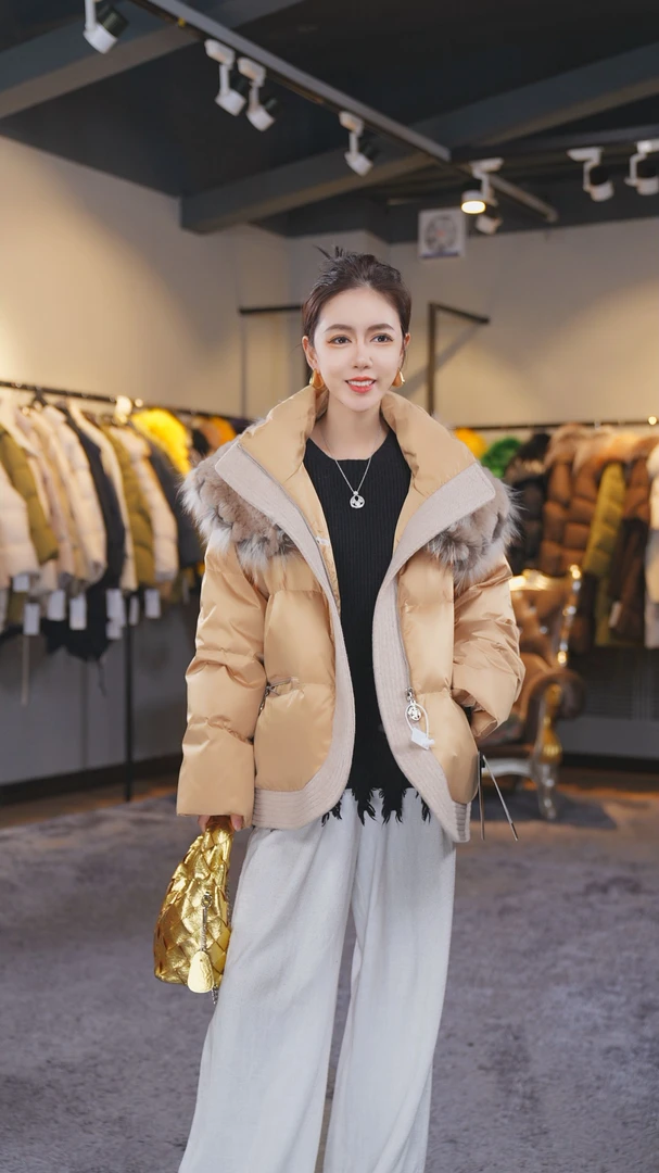 YJ【邢邢推荐】新款羽绒服鹅绒女外套99433宽松秋冬时尚冬季