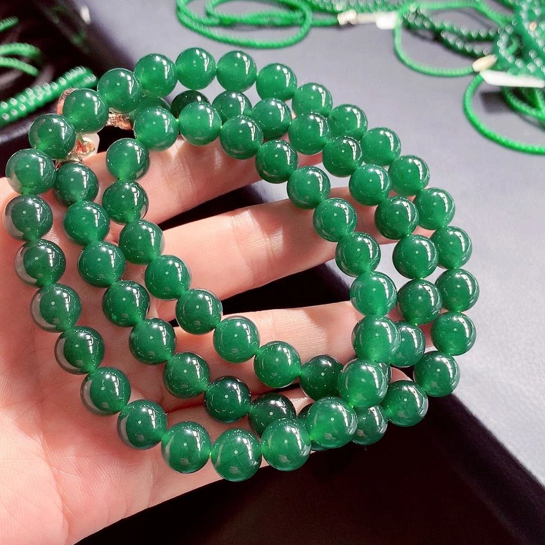 农***民翡翠未镶嵌毛衣链