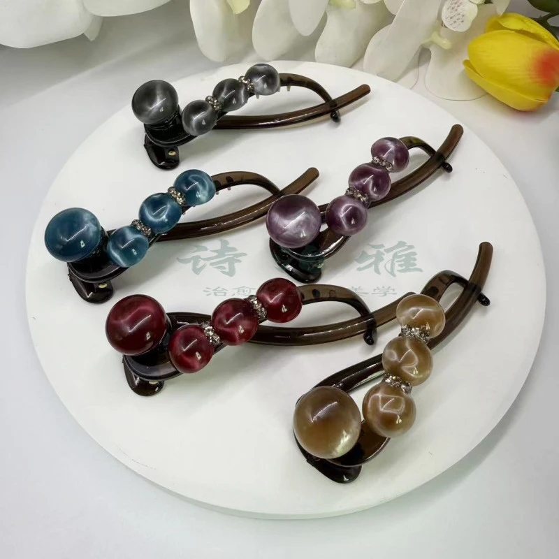 诗泊雅 璀璨猫眼·奢华珠韵匠心奢品发饰组