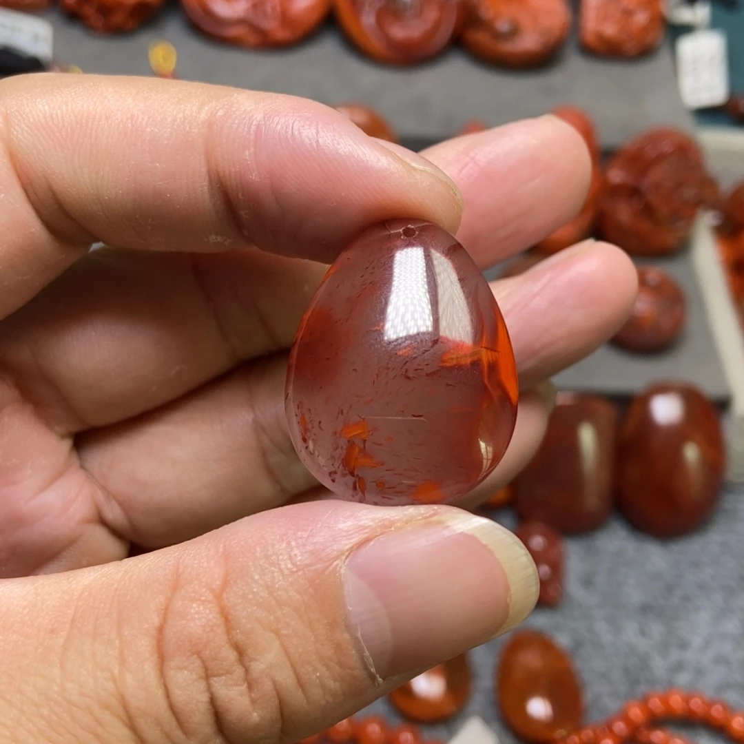 南红玛瑙未镶嵌吊坠(不含链)