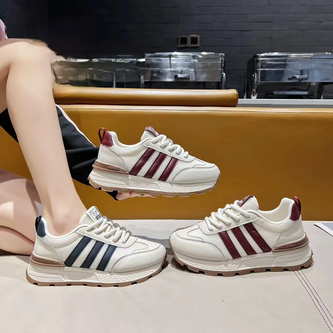 2025春季新款阿甘鞋女款显脚小百搭休闲鞋老爹鞋德训运动鞋K261