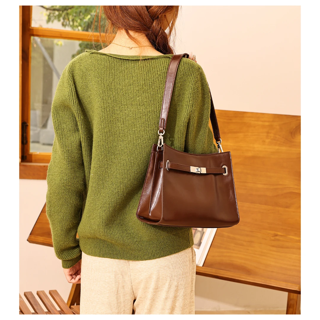 GXFMOD小众设计大容量真皮托特包女2025秋冬新款通勤上班斜挎包包