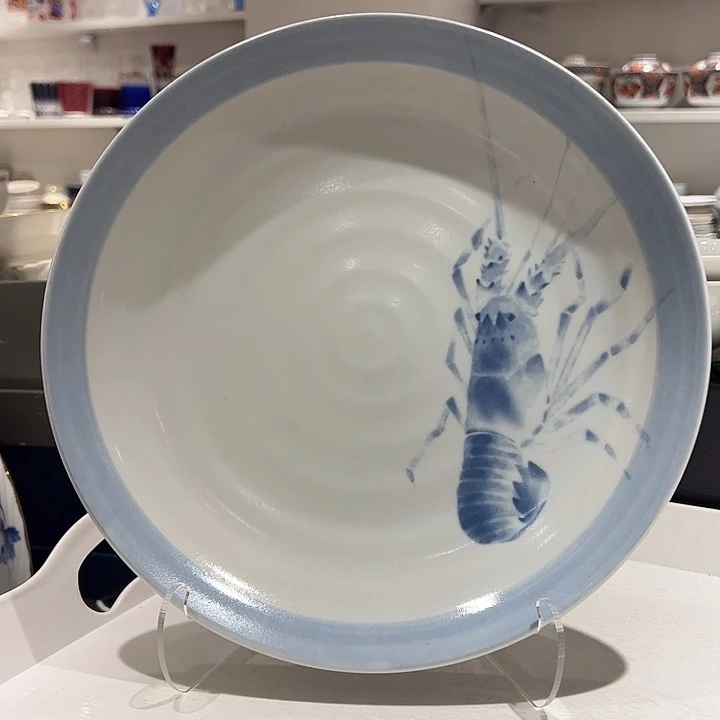 @***常瓷手绘大虾虾青花超美漏漏漏