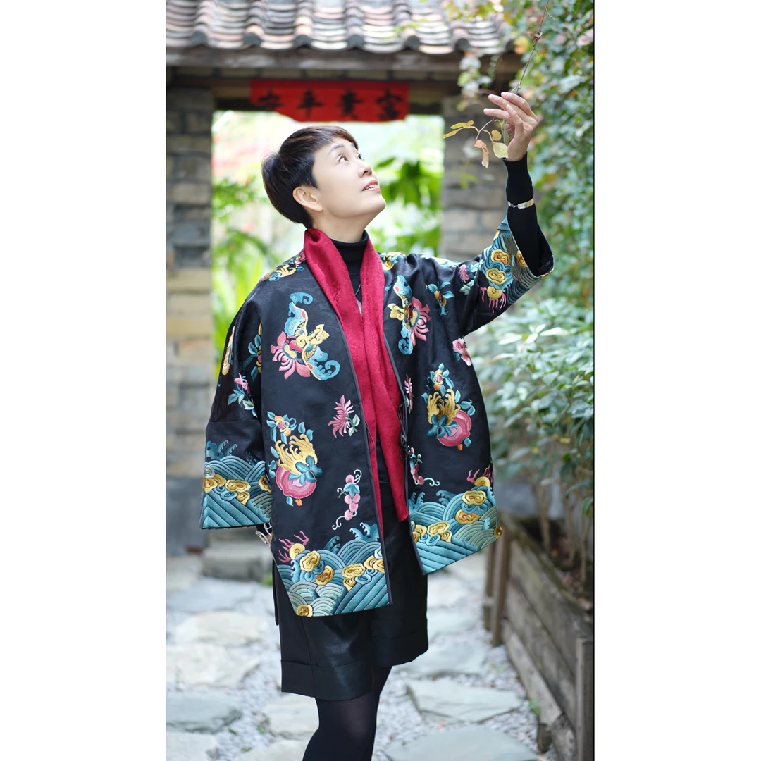 自许[曼绣]高定国风新中式设计师款丝毛外套