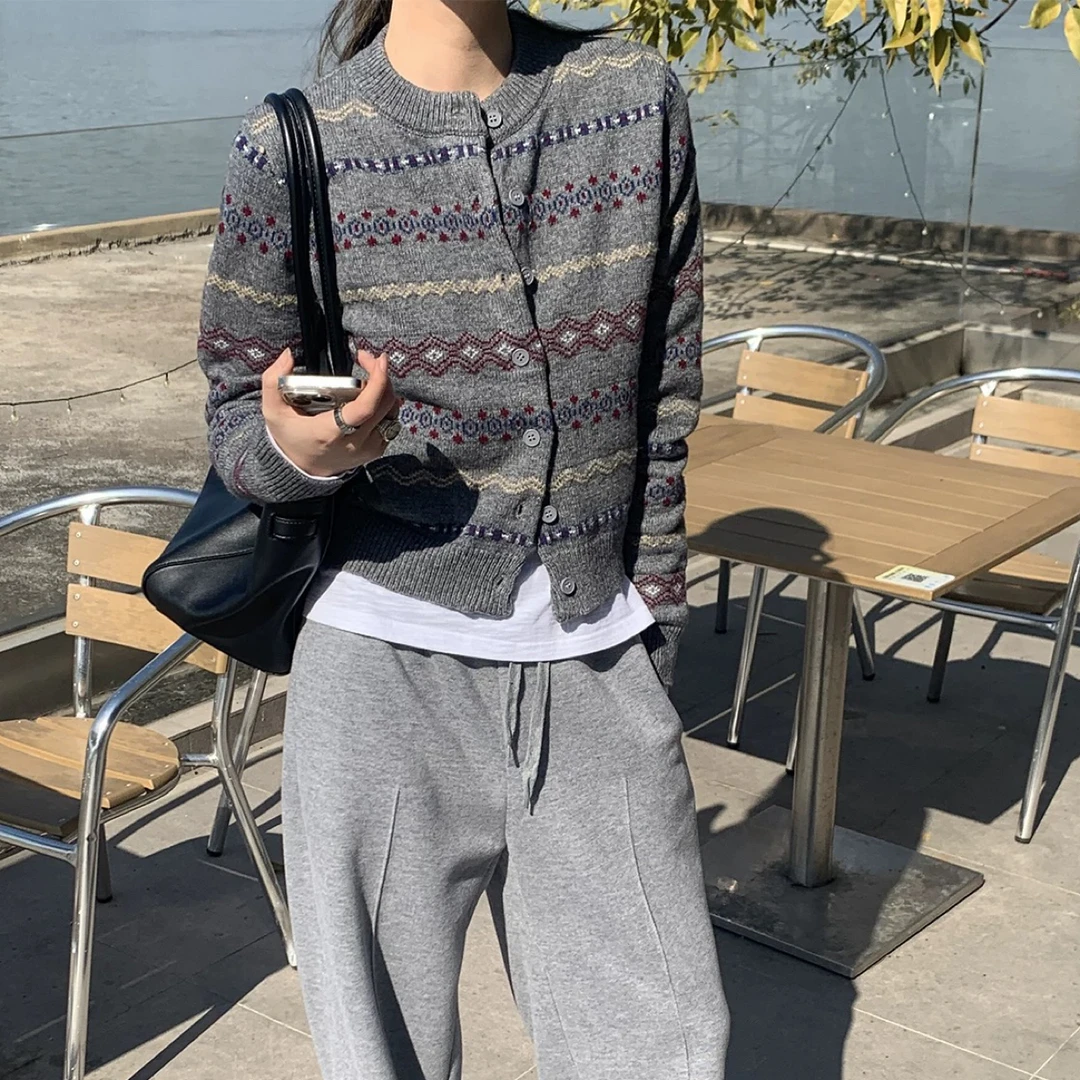 【NN.1994】上新！法式复古费尔岛提花针织开衫