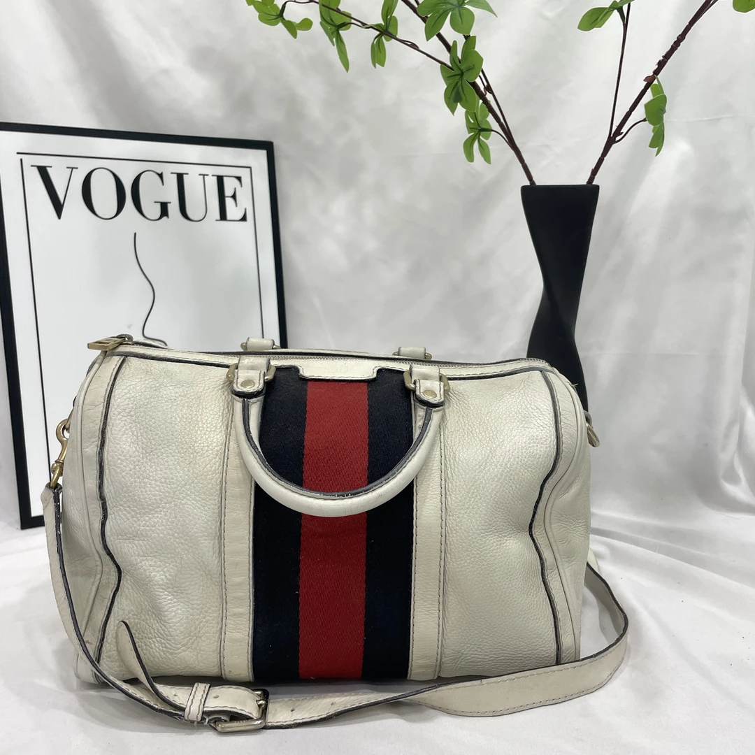 95新 GUCCI/古驰 波士顿手提斜挎包/15227 补色