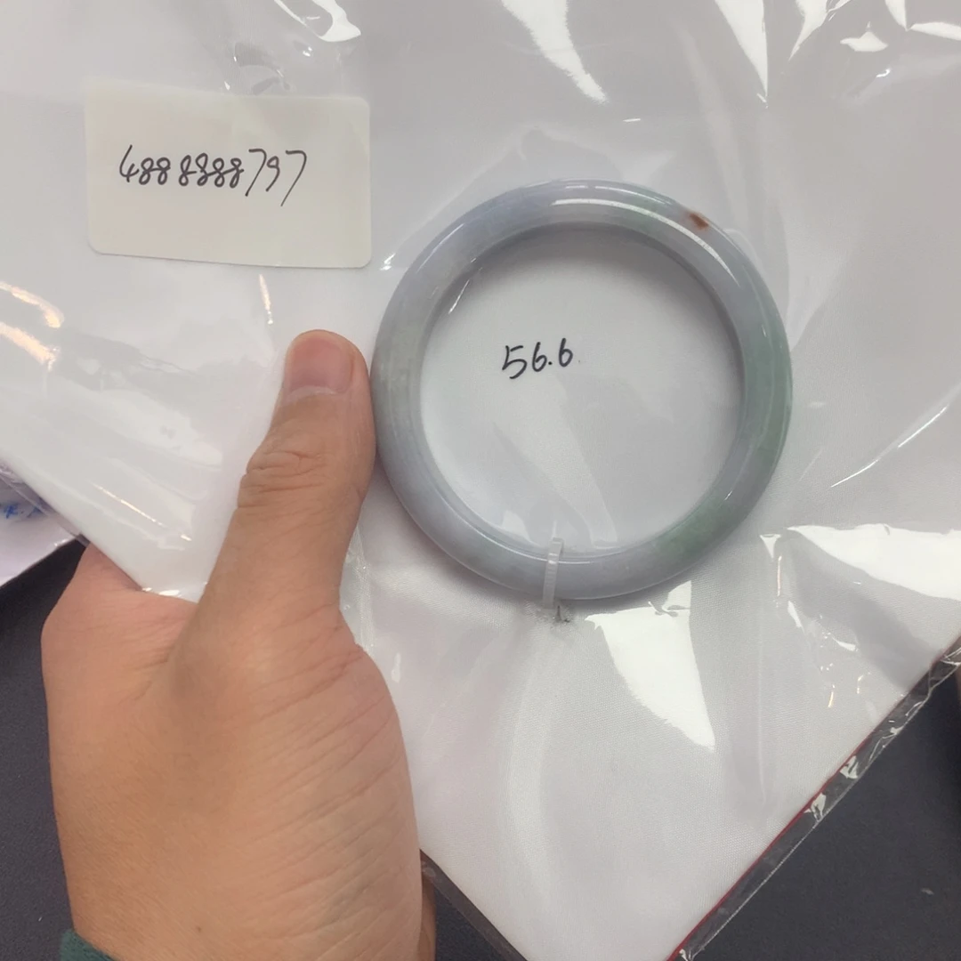 翡翠未镶嵌手镯56.6