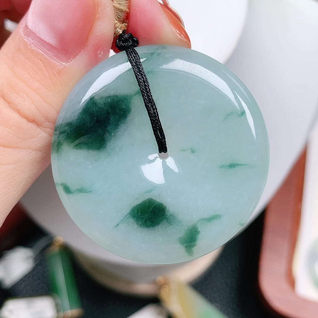 翡翠未镶嵌颈饰平安39.6-6.1