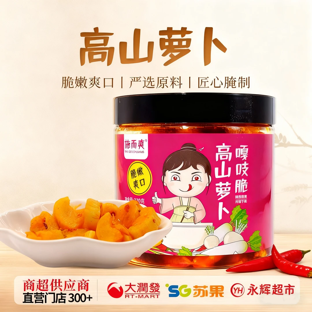 【高山萝卜】萝卜干嘎吱脆高山萝卜下饭菜拌饭菜宿舍上班下饭咸菜