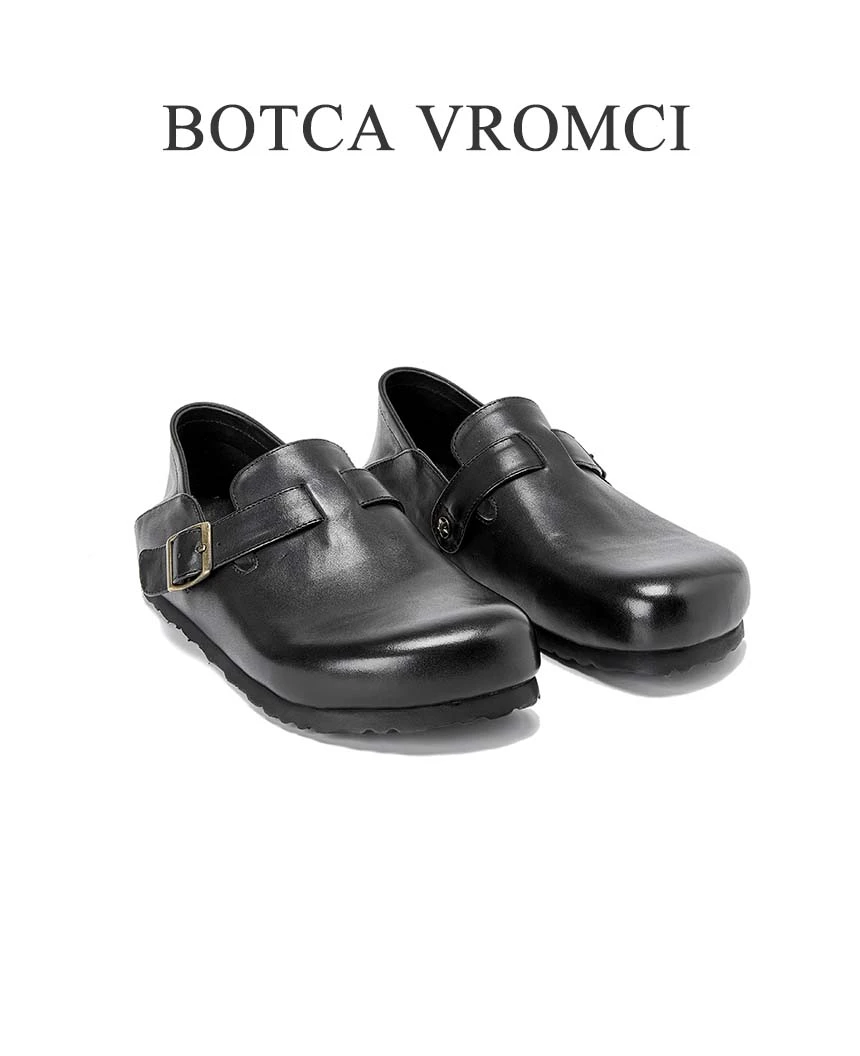 新款牛皮黑色经典复古小众鞋手工众时尚舒适复古女鞋勃肯2413-66