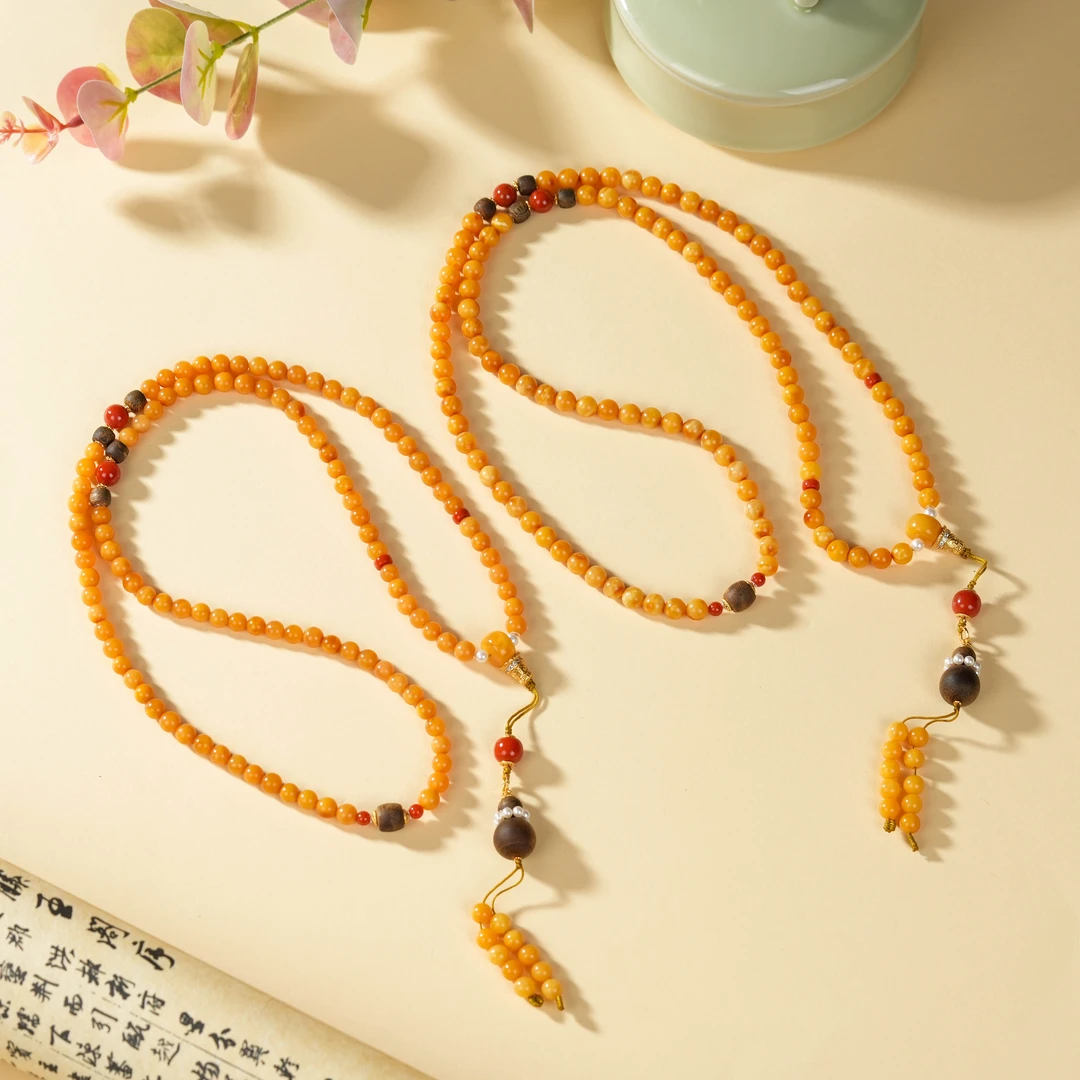 【云上叙】蜜蜡DIY项链-多样性发其一-6mm-V47669-S（甄选）