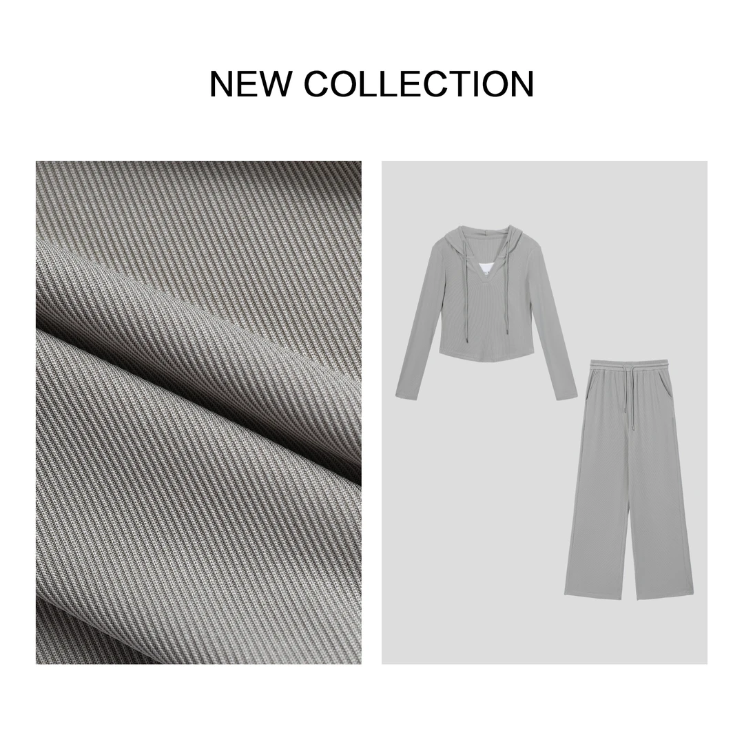 D1F38015B 秋季新款女士时尚休闲裤套装