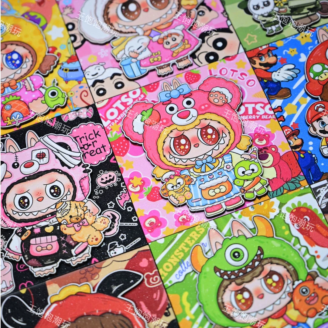 【直播拆】拉布布海绵宝宝国潮文创卡通流沙冰箱贴流麻二次元周边