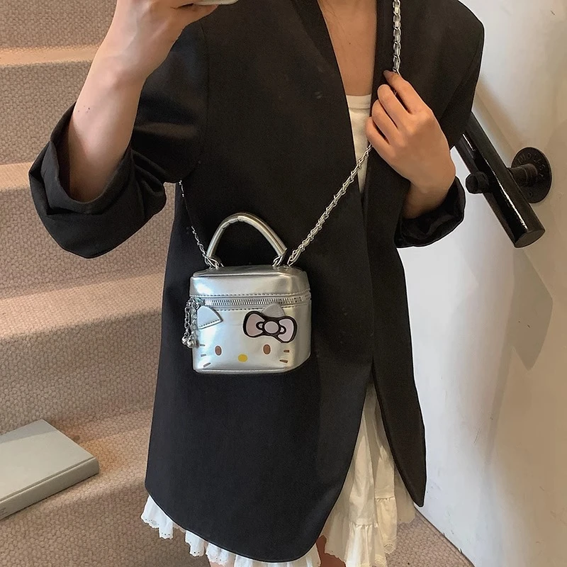 链条水桶儿童小包包女孩洋气斜挎包可爱猫咪单肩包休闲宝宝手提包