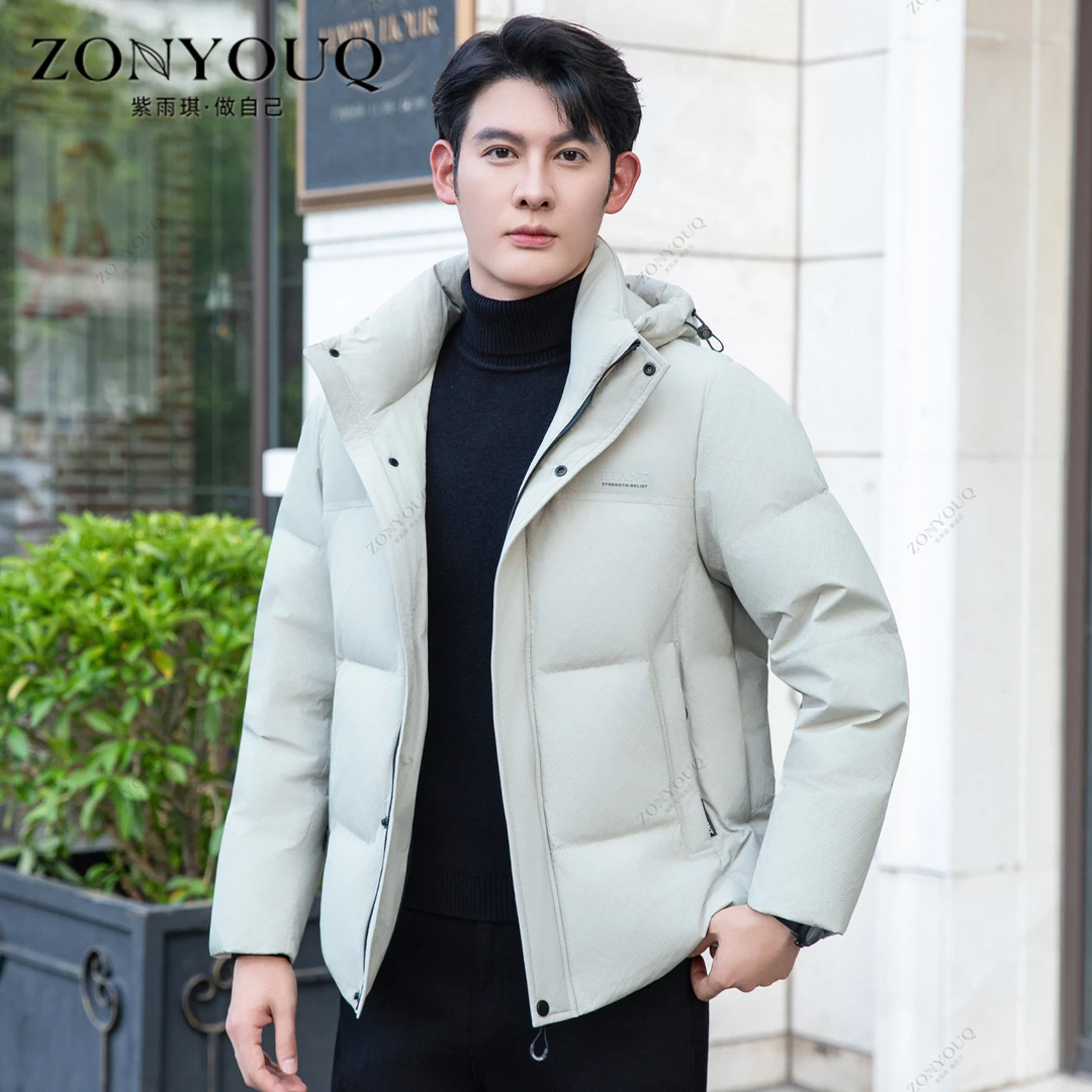 羽绒服男冬季新款短款户外加厚保暖商务休闲连帽潮流时尚百搭外套